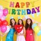 Pre-Strung Rainbow Happy Birthday Banner - NO DIY - Colorful Rainbow Party Banner Decorations, Glitter Birthday Party Garland